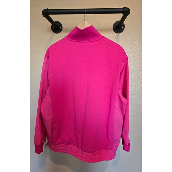 Athleta triumph Hybrid Half Zip Sweatshirt Hot Pink Barbiecore Size Medi… - Picture 2 of 10